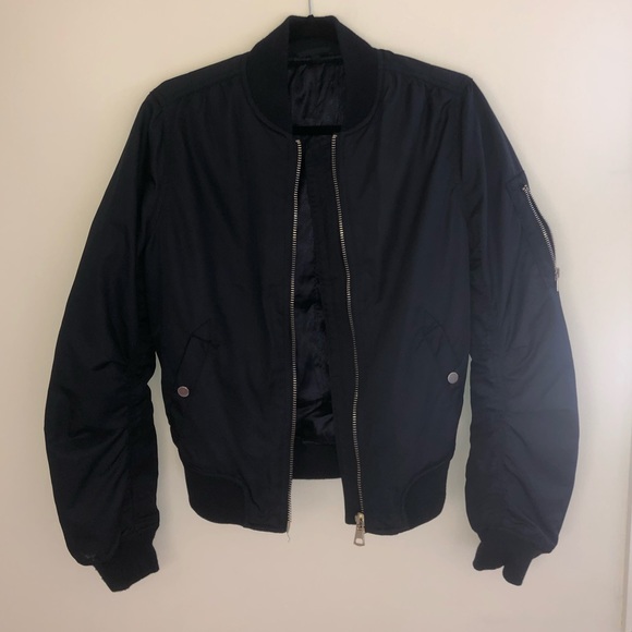 Jackets & Blazers - Dark Navy Blue Bomber Jacket